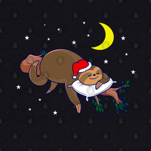 santa claus sloth christmas by gossiprag
